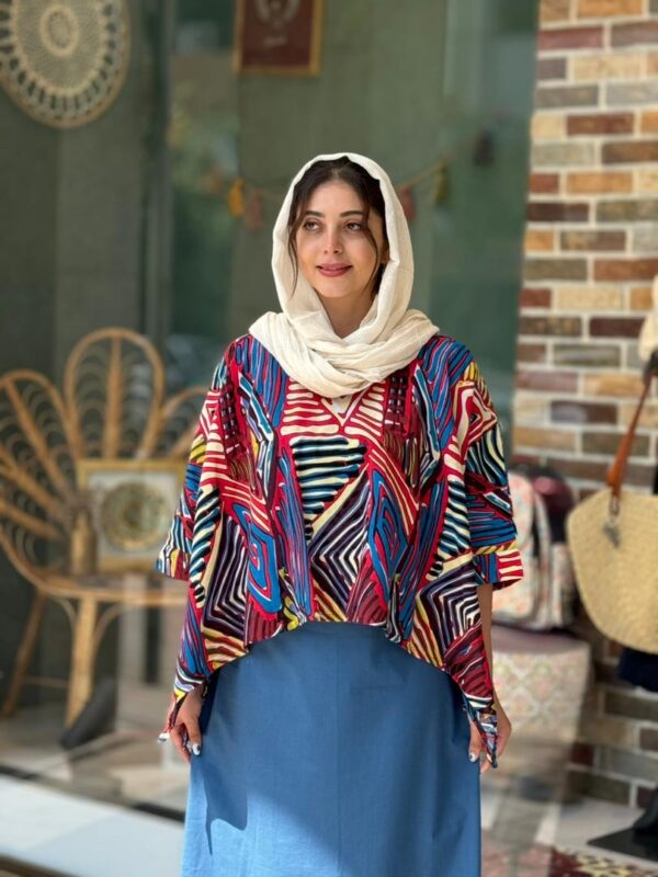 کراپ سایه لوزی رنگی رنگی