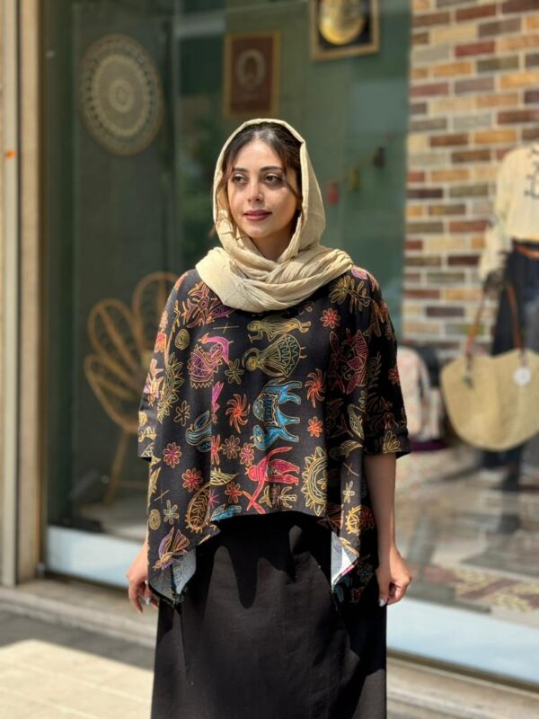 کراپ سایه سوزندوزی مشکی