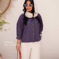 شومیز ماهک سورمه ای