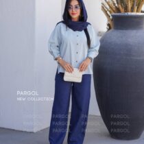 شومیز ماهک آبی روشن