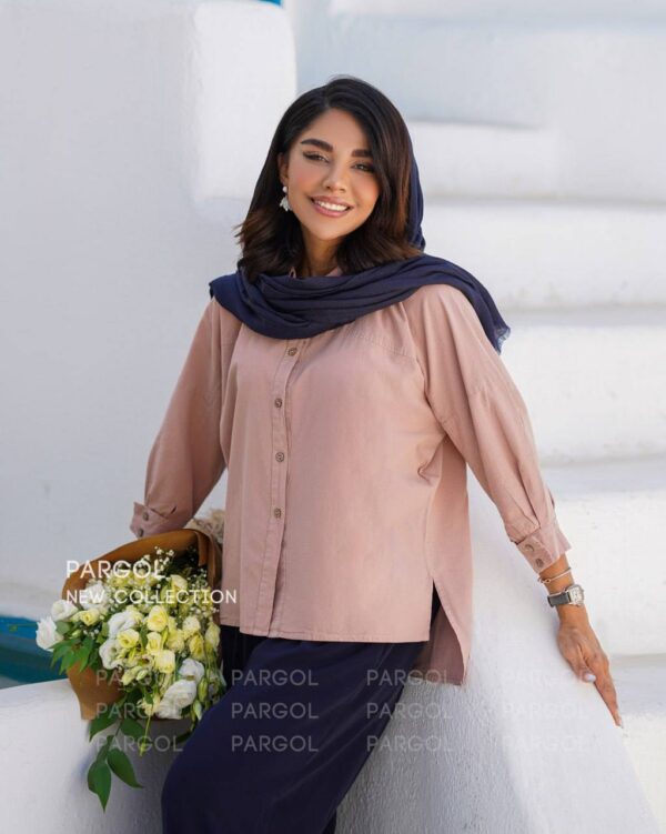 شومیز ماهک صورتی