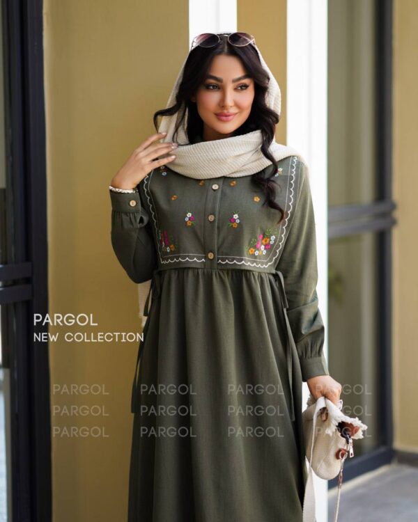 پیراهن ماریا سبز ارتشی