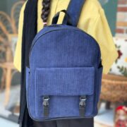 کوله پشتی مخمل کبریتی چو سورمه ای