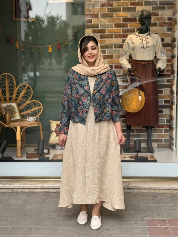 کت و سارافون کرم گل گرم کله غازی