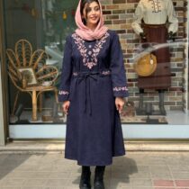 پیراهن کبریتی سورمه ای