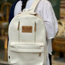 کوله پشتی وینتج سفید طرح بال