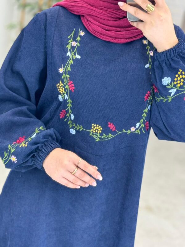 پیراهن میخک کبریتی سورمه ای