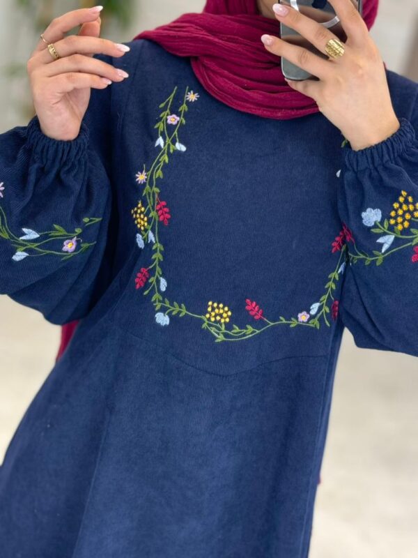 پیراهن میخک کبریتی سورمه ای