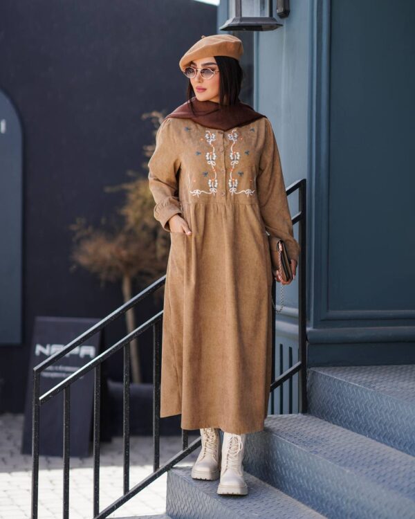 پیراهن مهسا نسکافه ای