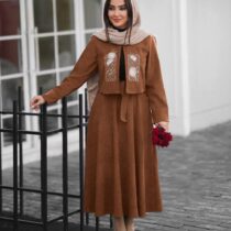 کت و دامن آنیل قهوه ای