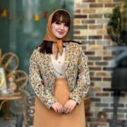 کت و دامن کمند گلگلی خردلی