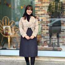 کت و دامن کمند نوشته دار مشکی