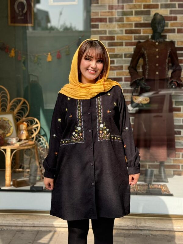 مانتو آوا کبریتی مشکی