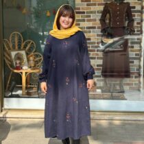 پیراهن شکیبا کبریتی سورمه ای