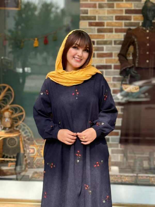 پیراهن شکیبا کبریتی سورمه ای