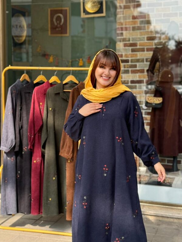 پیراهن شکیبا کبریتی سورمه ای