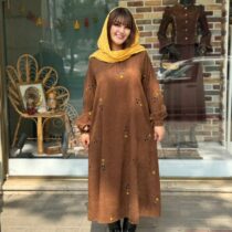 پیراهن شکیبا کبریتی قهوه ای شکلاتی
