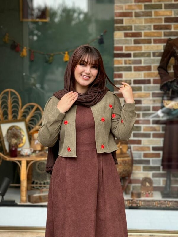 ست دوتیکه کاج کبریتی قهوه ای زیتونی