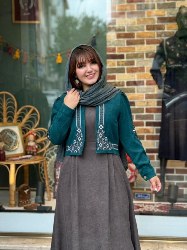 کت و سارافون نازلی کبریتی طوسی کله غازی