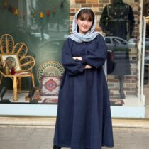 پیراهن نسیم جناقی سورمه ای
