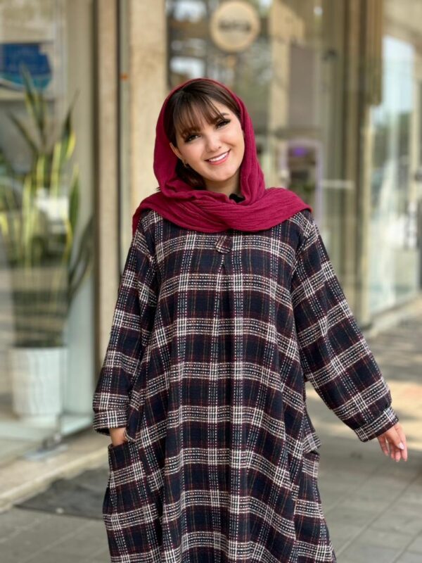 پیراهن کعبه سورمه ای سفید