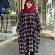 پیراهن کعبه سورمه ای سفید