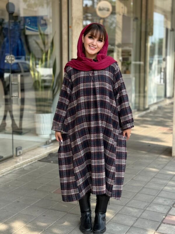 پیراهن کعبه سورمه ای سفید