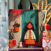 ساک دستی سرو دختر جلوی در