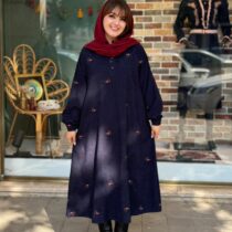 پیراهن شکیبا کبریتی سورمه ای