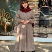 پیراهن شکیبا کبریتی موشی طوسی