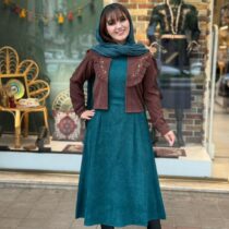 کت و سارافون شقایق کبریتی کله غازی قهوه ای