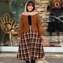 کت و دامن آبان شتری کرم