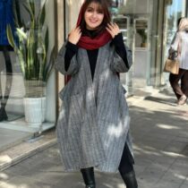 پانچ جلوباز ذغالی سفید راه راه ریز