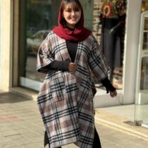 پانچ جلوباز سفید چهارخونه سورمه ای زرشکی