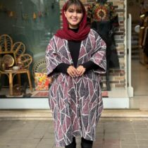 پانچ جلوباز لوزی سورمه ای زرشکی سفید