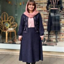 ست ماهور سورمه ای صورتی