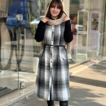 سارافون غزل سفید طوسی ذغالی