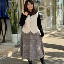 ست جلیقه دامن آذر کرم پیچازی