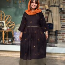 پیراهن نرگس کبریتی مشکی