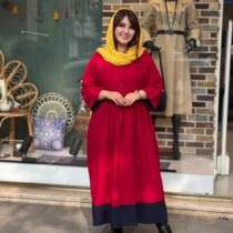 پیراهن نرگس کبریتی دونه اناری