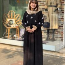 پیراهن پرنسا کبریتی مشکی