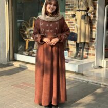 پیراهن پاپیون کبریتی شتری