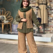 ست سه تیکه دیانا کبریتی نسکافه ای یشمی