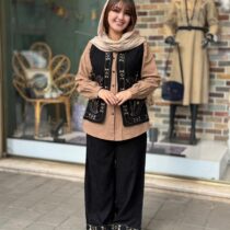 ست سه تیکه دیانا کبریتی مشکی نسکافه ای