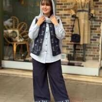 ست سه تیکه دیانا کبریتی سورمه ای آبی - 3