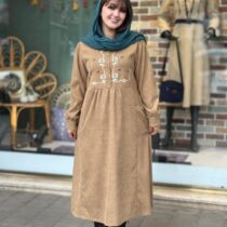 پیراهن مهسا نسکافه ای