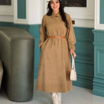 پیراهن مهگل نسکافه ای