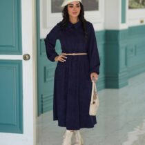 پیراهن مهگل سورمه ای