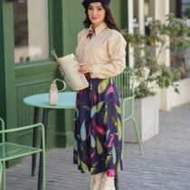 ست نارگل سورمه ای