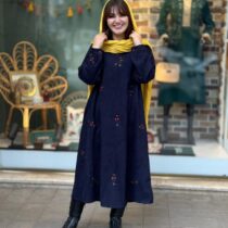 پیراهن شکیبا کبریتی سورمه ای